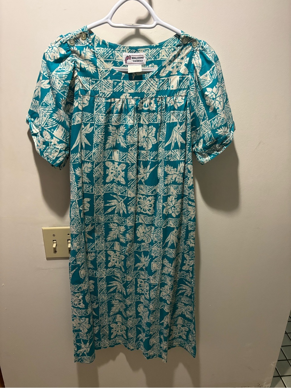 Vintage Malihini Hawaii Muumuu Dress M